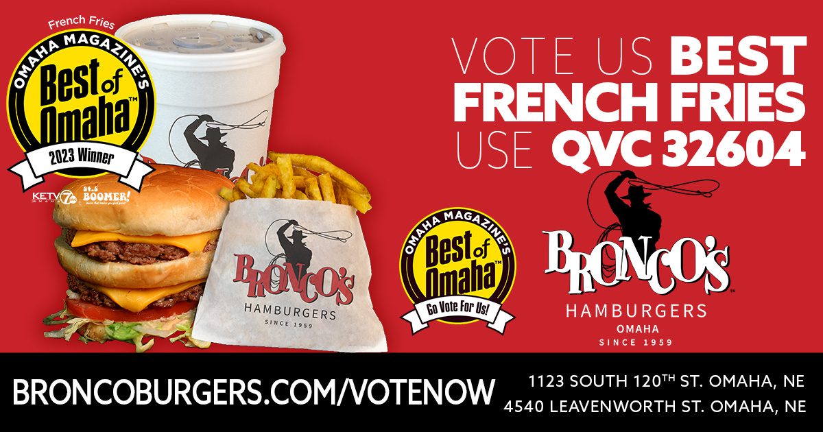 Best of Omaha 2024 Voting Starts Today Bronco's Hamburgers Omaha
